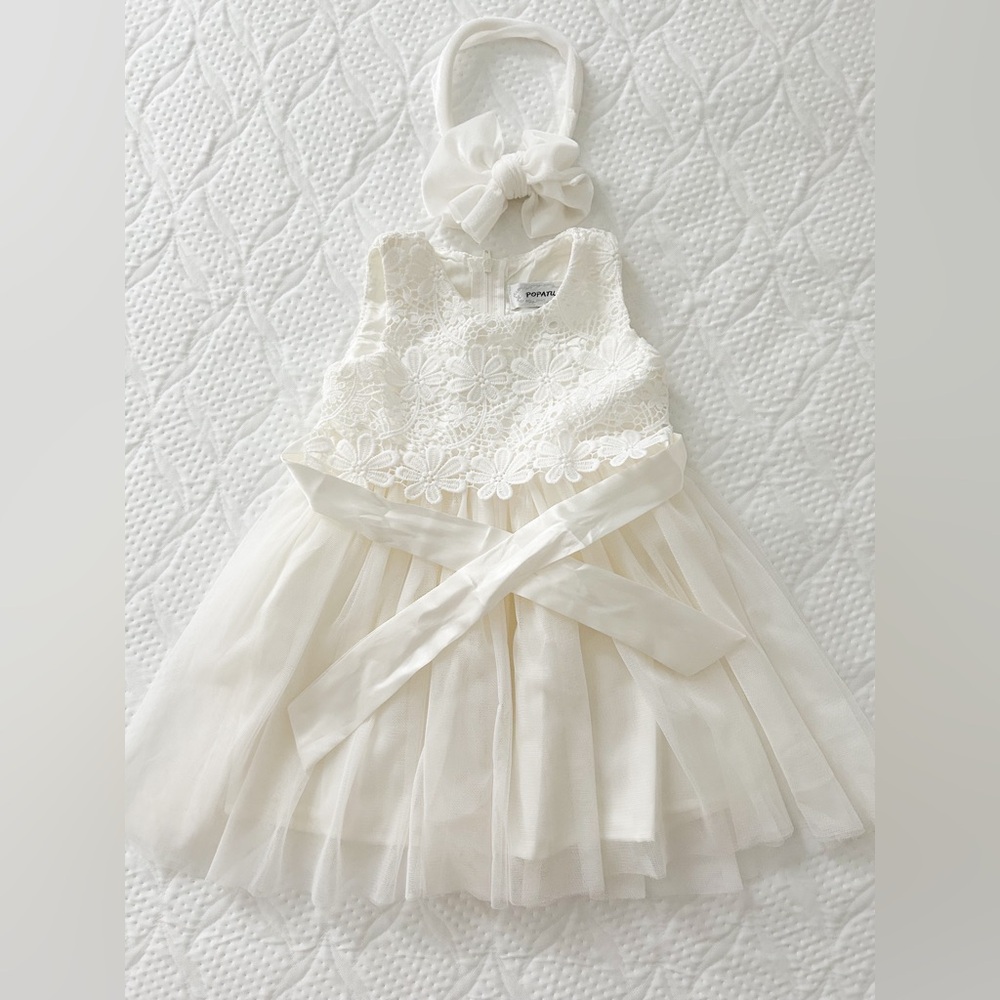 Baby girl white dress (1 year old)